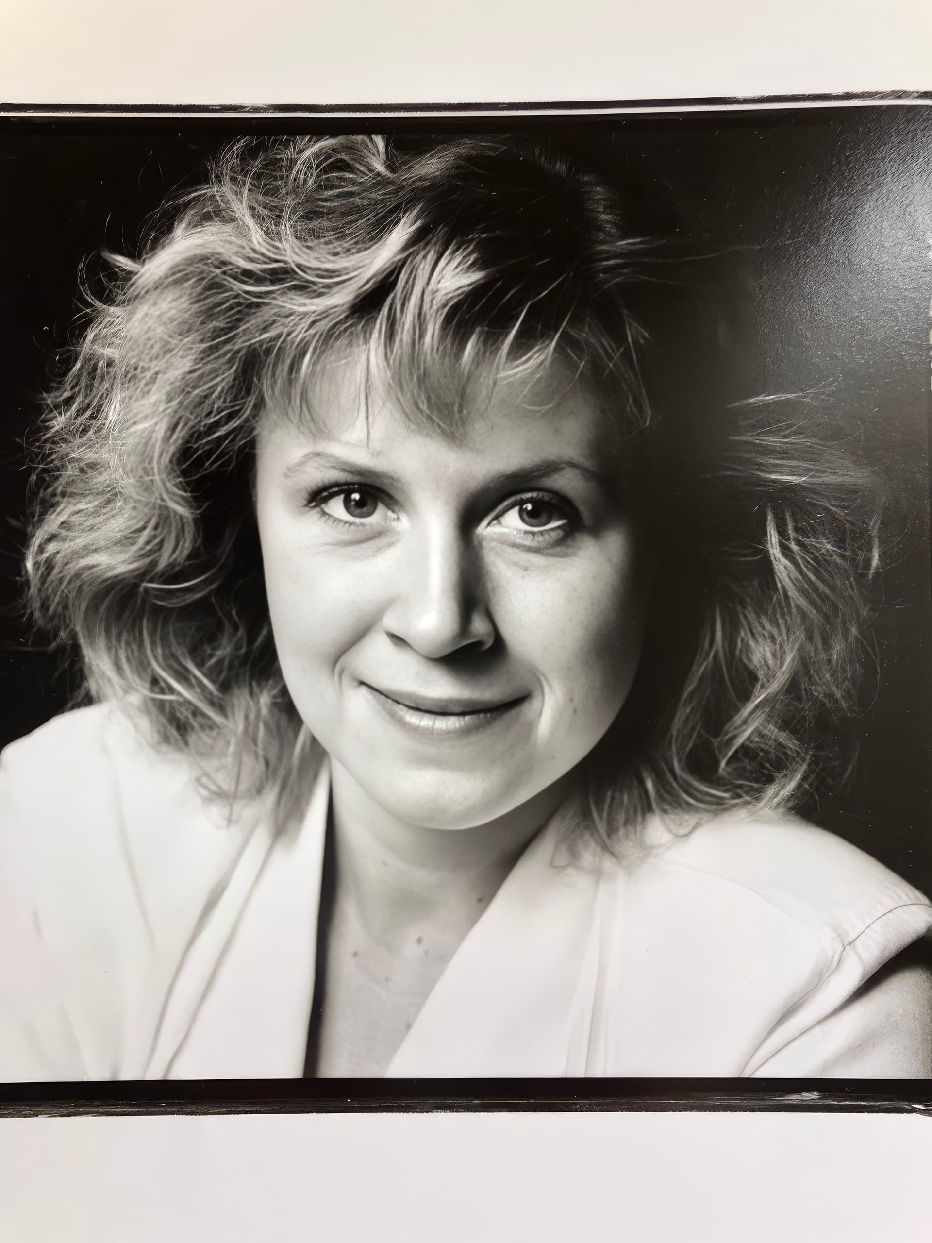 Ann-Christine Larsson as a young soprano, vintage black and white portrait from early career